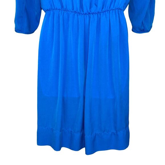 Diane Von Furstenberg Apona Silk Blend Tunic Dress In Electric Blue DVF Size 6 - Picture 10 of 16